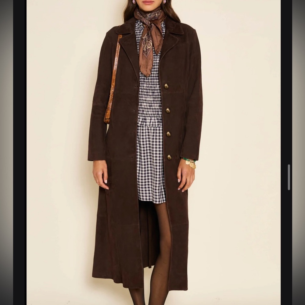 Rixo London Astraea suede coat